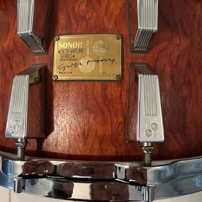 Sonor Signature HLD 580 Heavy Bubinga 14x8" Snare Drum - 24 Lugs - Excellent Condition image 4