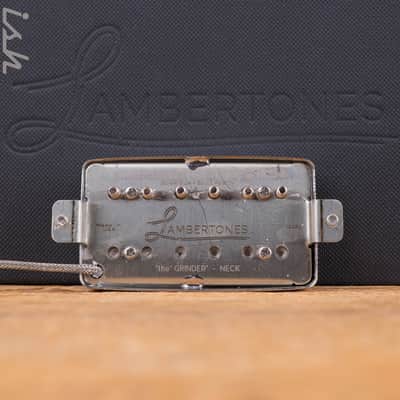 Lambertones "The Grinder" Humbucker 2 Wire Set Brushed Nickel image 3