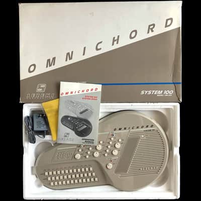 1989 Suzuki Omnichord OM-100 System 100 Electronic Autoharp & Digital Drum Machine With Original Box & Manual Like New image 1