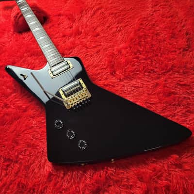 Rare Fernandes EX-85L Left Handed 1984 - Black - Explorer - Lightning Bolt Inlays - Set Neck - Made In Japan MIJ image 3