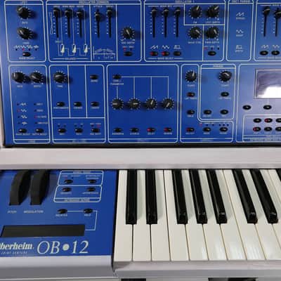 Oberheim OB-12 with custom tilting wood case image 15