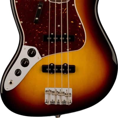 Fender American Vintage II 1966 Jazz Electric Bass Left-Hand, Rosewood Fingerboard, 3-Color Sunburst image 1