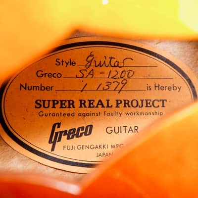1981 Greco Super Real SA1200 Vintage Long Guard Lacquer 335 w/ Dry Z PAFs & Case, Japan image 6