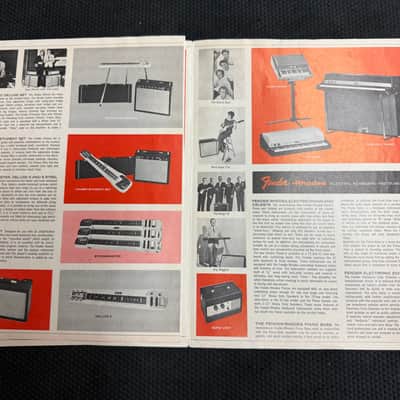 Fender Catalog Brochure 1965 1966 Stratocaster telecaster Jaguar precision jazz bass Jazzmaster Esquire Bass V VI Mustang Deluxe Princeton Reverb image 6