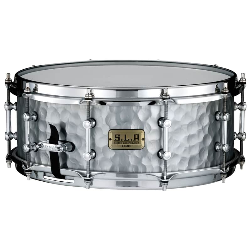 Tama LST1455H 5.5x14" S.L.P. Series Vintage Hammered Steel Snare Drum Drum image 1