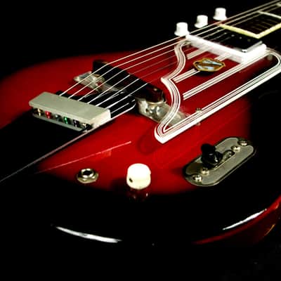 National Westwood 75 1964 Red Burst. "MAP GUITAR" by VALCO. Rare. Beautiful. image 4