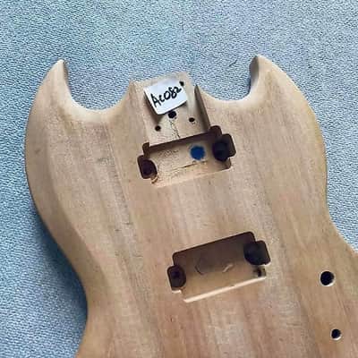 Mahogany Wood Double Cutaway Guitar Body Project image 2