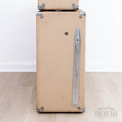 1963 Fender Dual Showman Pre-CBS Vintage Blonde Black Panel Piggyback Tube Amp w/ 7355 Tubes, JBL D130 Speakers image 6