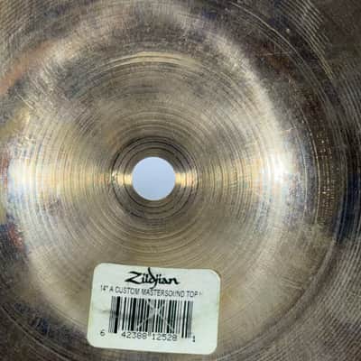 Zildjian 14" A Custom Mastersound Hi-Hat Cymbals (Pair) 1999 - Present - Brilliant image 4