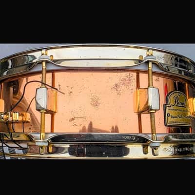 Pearl MS1440 14x4" Marvin "Smitty" Smith Signature Copper Snare Drum with Gold Hardware 2000s - Copper image 10