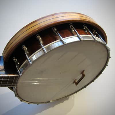 Gibson Tenor Banjo Model TB-1 Four String with Resonator Circa-1925-Dark Sunburst image 11