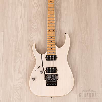 2017 Ibanez Prestige RG652AHML Left-Handed Antique White Blonde, Near-Mint w/ Case image 2