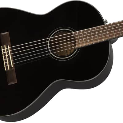 Fender CN-60S Nylon, Walnut Fingerboard - Black image 3