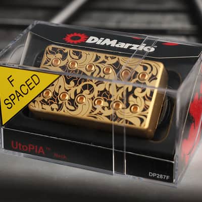 Dimarzio DP287FSGBK UtoPIA Neck Humbucker - Black & Gold / F-Spaced - Steve Vai
