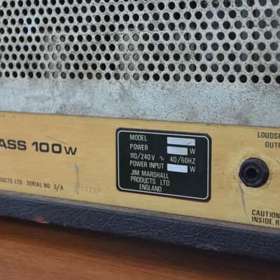 Marshall JCM 800 Bass Series MKII 100-Watt Head 1982 image 17