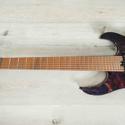 Legator X Series Ninja X7F Multi-Scale 7-String Guitar, Roasted Flame Maple Fretboard, Magma image 8