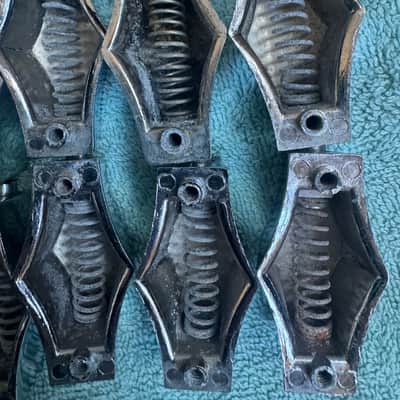 Fibes Lot of 8 Floor or Mounted Tom Bass Drum Lugs with 16 Mount Screws 70s - Chrome image 9