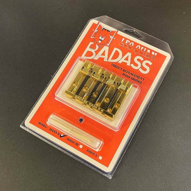Leo Quan BADASS II is back 4 string Gold bass bridge fits Fender Precision Jazz Telecaster image 1