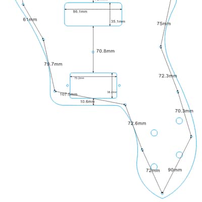 Custom Guitar Pickguard Fits US 72 Standard Deluxe Re-Issue P90/PAF Pickups,3 Ply Black image 4