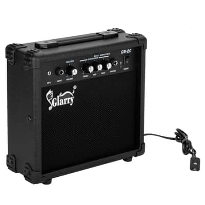 For Beginners or Pros who want to Practice at Home! Glarry BA-20 / 20 Watt Practice Amplifier for Electric Bass Guitar image 3