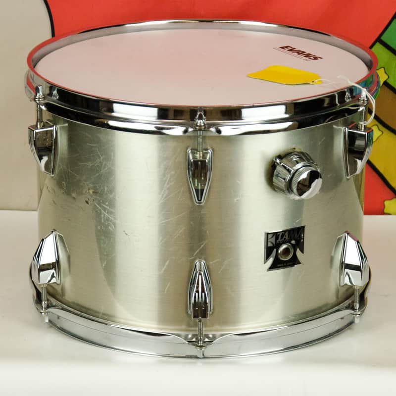 Vintage Tama Royalstar 13" Tom Drum, Brushed Metal, Metalic White? image 1