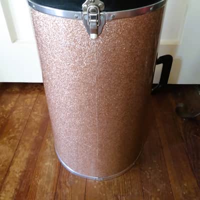 Vintage Ludwig Seat Case Canister Throne - Pink Champagne image 3