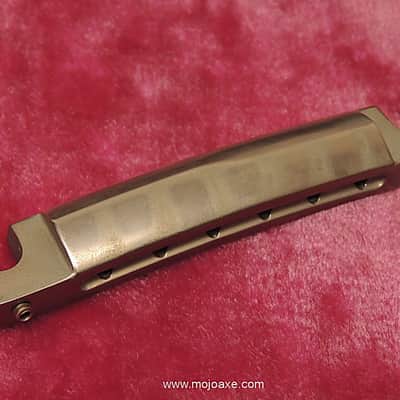 MojoAxe Compensated Wraparound Bridge for Vintage Les Paul Junior, Special, or Historic RI - AGED image 3