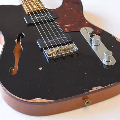 Fender Telecaster Thinline Relic P90 LTD Black image 11