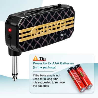Bass Headphone Amp Mini Guitar Bassist Practice Amplifier with Aux in Portable (JA-03) image 7