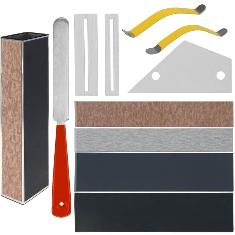 Brand New  Luthier Tool Set Fret Crowning File Fret Rocker, Fret Leveling Beam Sanding Leveler Beam, Fingerboard Guards String Spreaders & Sanding Papers for Guitar Bass image 1
