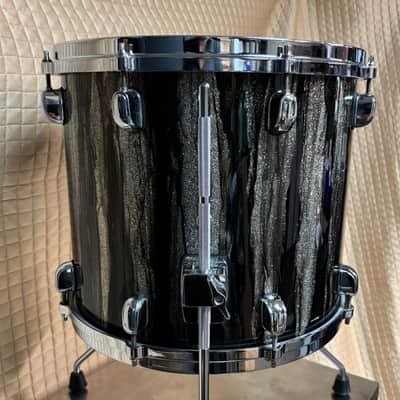 Tama Starclassic Walnut Birch 14” x 12” Floor Tom Black Clouds & Silver Lining image 12