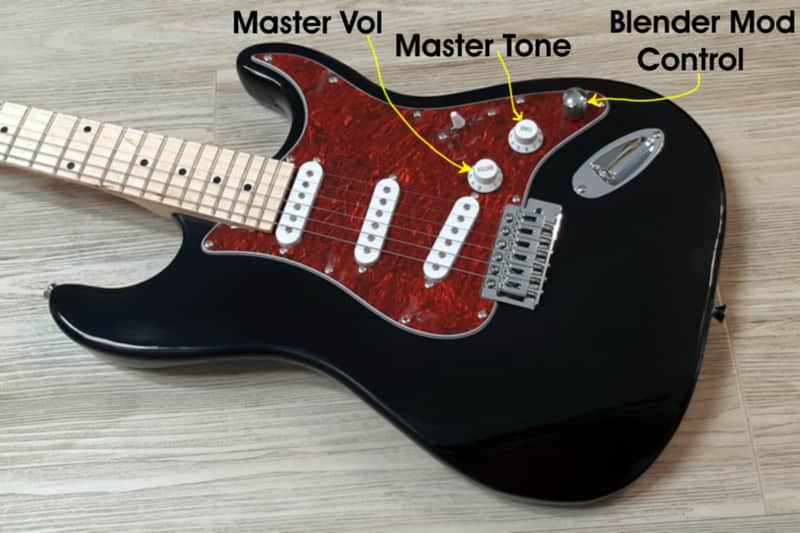 2025 Elite® Stratocaster Black Guitar Classic Strat SSS LTD Tortoise P/G image 1