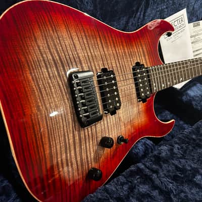 Schecter Sunset 24 Hardtail USA Custom Shop 2021 - Red Stain/Black Burst - w/ COA & Case - NEW image 2