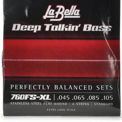 La Bella 760FS Deep Talkin' Bass Flatwound Bass Guitar Strings - .045-.105 Standard Extra Long Scale image 2
