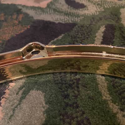 Fly By Night? Brass Die Cast Hoop 14” - 8 Lug - Batter Side (Top) - Brass - Drumhead included image 9