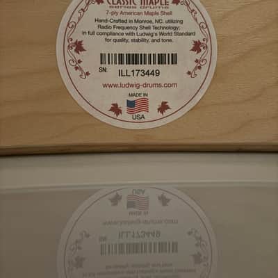 Ludwig LB844 Classic Maple 14x24" Bass Drum 1998 - Present - Red Sparkle image 7