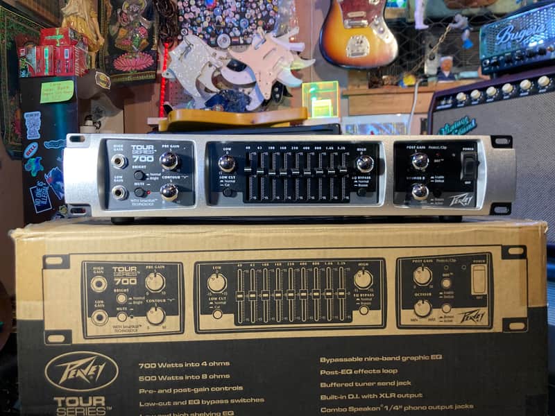 Peavey Tour Series 700 Rackmount Bass Head 2010s? - Silver and Black image 1