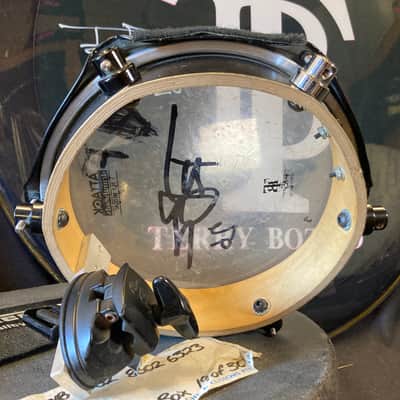 Terry Bozzio's DW - 2x10" Maple Piccolo Concert Tom with Mount "F", Autographed! 1998–2002 Transparent Dark Walnut Satin Oil image 3