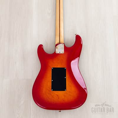 1988 Fender Pro Feel Stratocaster STR75 SSH Cherry Red Sunburst w/ Floyd Rose, Japan MIJ Fujigen image 3