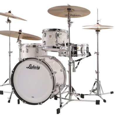 Ludwig Classic Maple White Marine Pearl Downbeat 14x20, 8x12, 14x14 Drum Shells Pack | Made in the USA | Authorized Dealer image 3