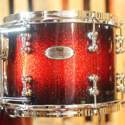 Pearl Reference Pure Scarlet Sparkle Burst Lacquer Drum Set - 22, 10, 12, 16 image 5