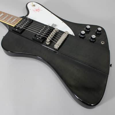 2018 Epiphone Ltd. Ed. Slash Signature Firebird Premium Outfit Signed #95/100 Trans Black w/OHSC image 7