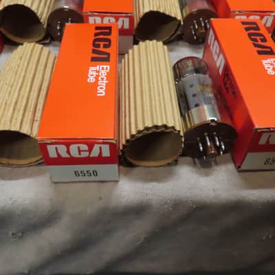RCA 6550 POWER TUBES 1987 SET of 6 NOS in BOX SVT FENDER 400-PS AMPLIFIER FREE USA SHIPPING! image 6
