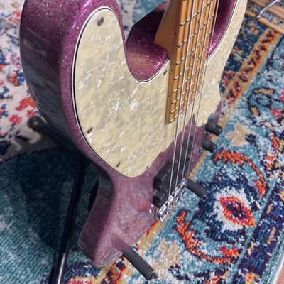Tom Hamilton's Aerosmith, Sadowsky NYC - Pink Sparkle 4-String Bass (TH2 #11) PLUS Personalized NHL Hockey Jersey. AUTHENTICATED! image 13
