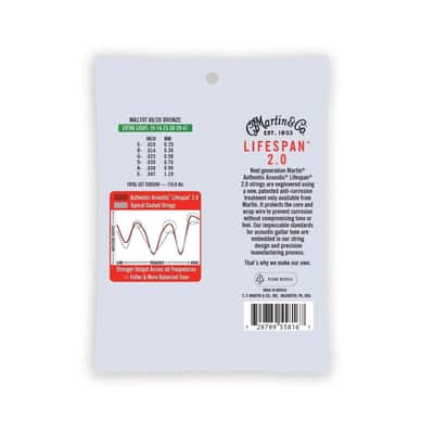Martin Authentic Lifespan 2.0 Treated Acoustic Guitar Strings, 10-47 - MA170T image 3