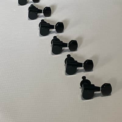 2000's Korean Era Ibanez RG & S Series Black Dual Pin Tuning Pegs Tuners 6 In LIne image 3
