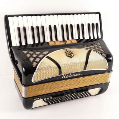 Rare Hohner Lucia III - 96 bass, 8 reg. Top German Piano Accordion+Original Hard Case~MUSETTE SWITCH image 5
