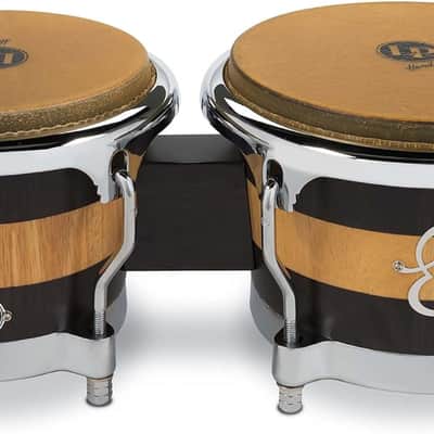 LP Latin Percussion Bongos Drums Set, E-Class - Oak & Walnut image 2