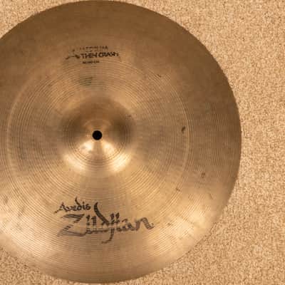 1990s Zildjian A 16" Medium Thin Crash Cymbal 1104g image 1