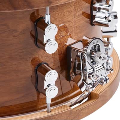 PDP LE Dark Stain Maple and Walnut 14”x7.5” Snare 2020s - Walnut stain image 4